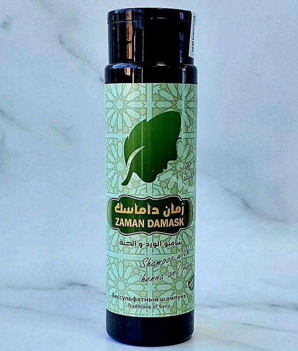 Natural shampoo with damask rose and colorless henna ZAMAN DAMASK